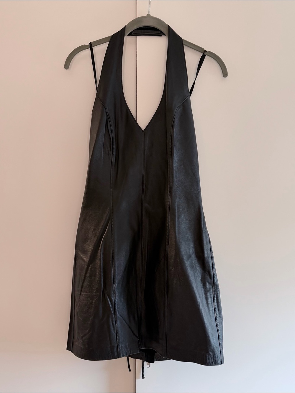 Allure Black Leather Garment Label